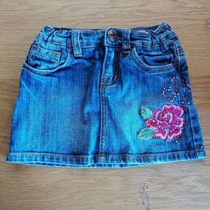 Bejeweled Jean skirt